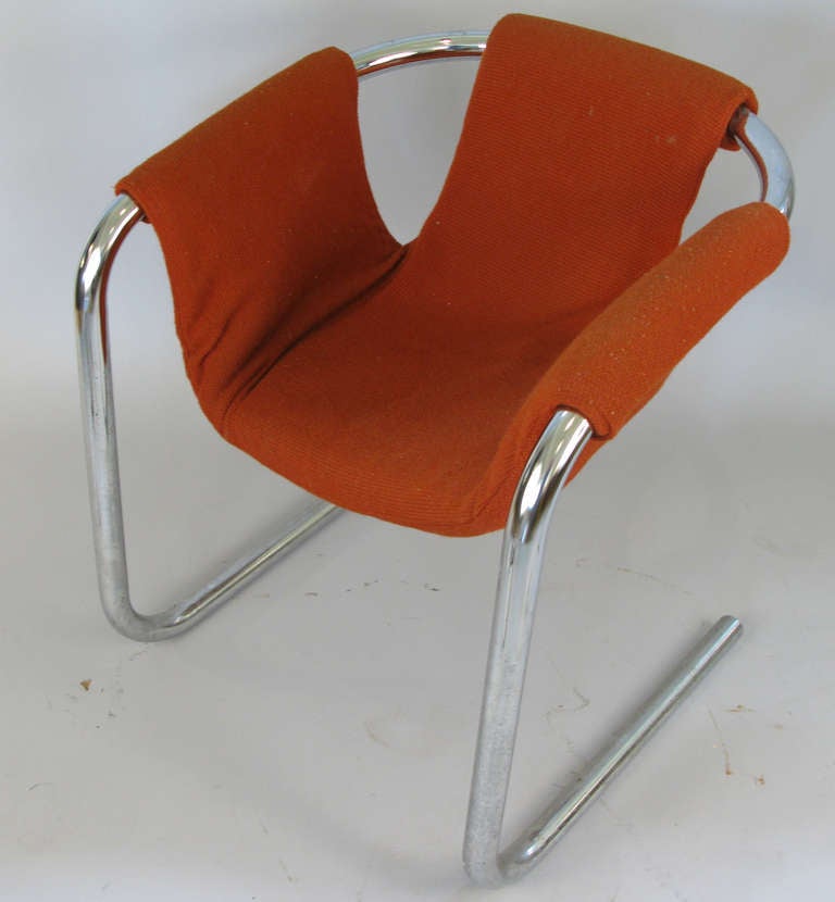 Mid-Century Modern Pair of Chrome Base Zermatt Chairs