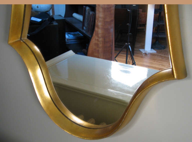 Mid-20th Century Sculptural Gold Leaf Mirrors by LaBarge