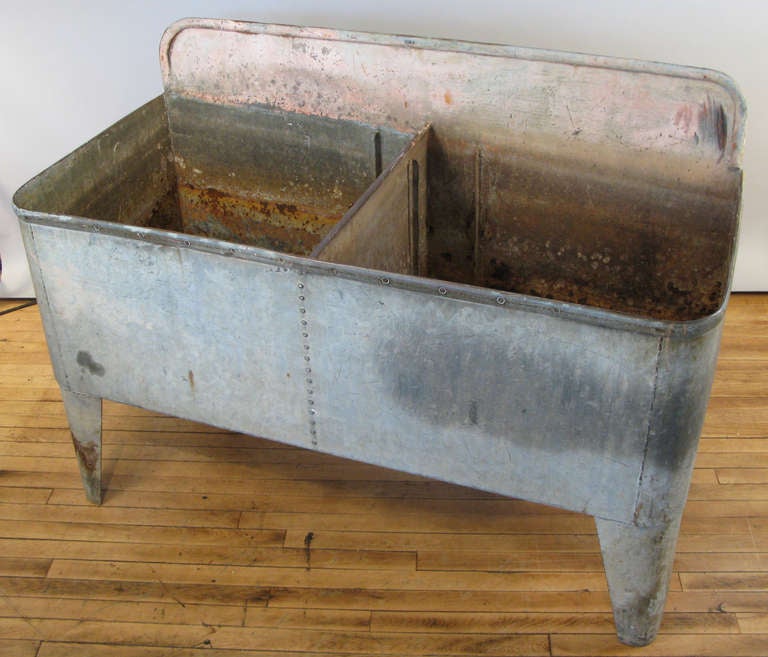 vintage galvanized sink