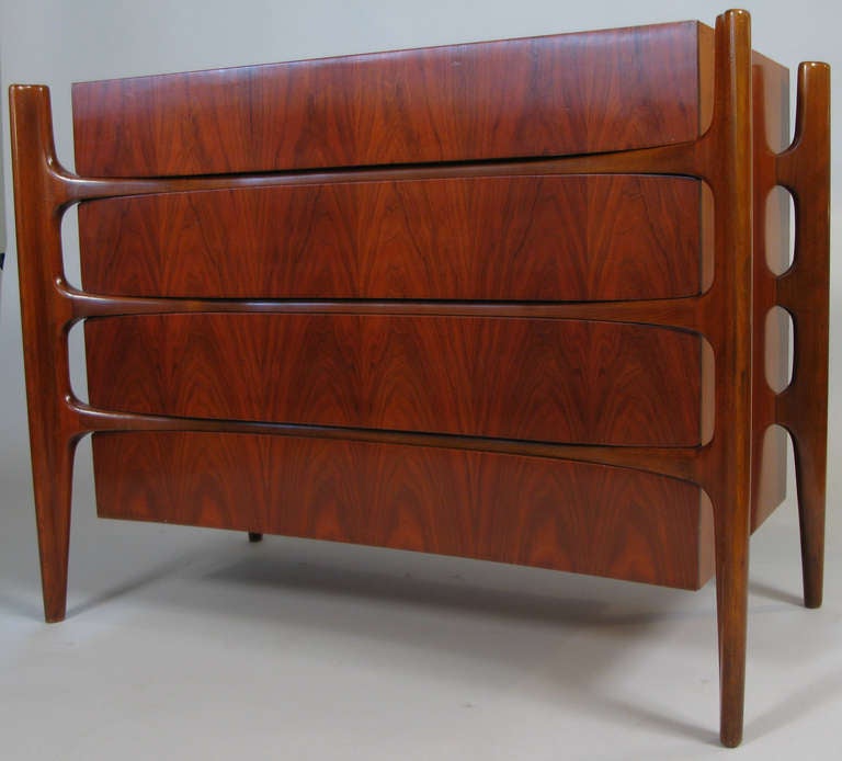 Modern Rosewood Chest by Edmund J. Spence In Excellent Condition In Hudson, NY