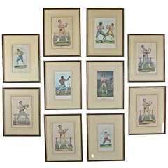 Set of Ninteenth Century Framed Boxer Prints