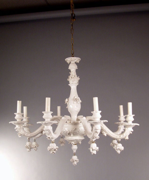 white porcelain chandelier