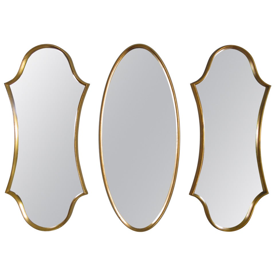 Sculptural Gold Leaf Mirrors by LaBarge