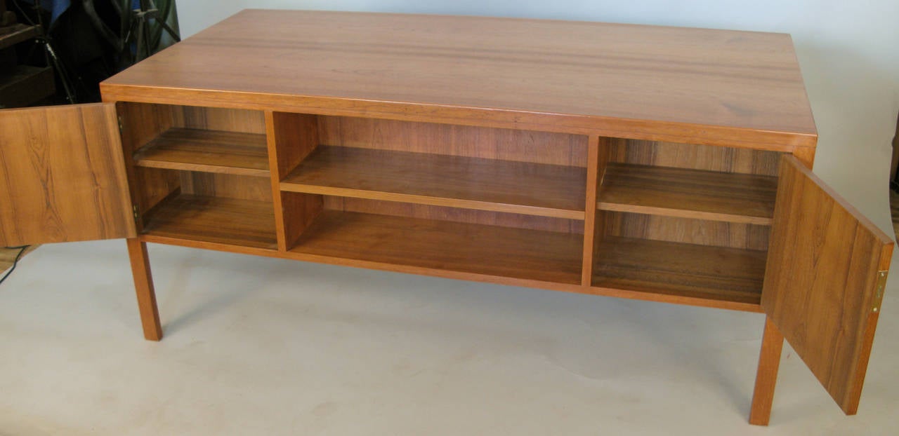 Vintage Danish Teak Desk by Ole Wanscher In Excellent Condition In Hudson, NY