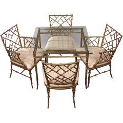 Bamboo Dining Table & Chairs by Phyllis Morris