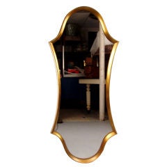 Gold Leaf Hollywood Regency 'Hourglass' Mirror