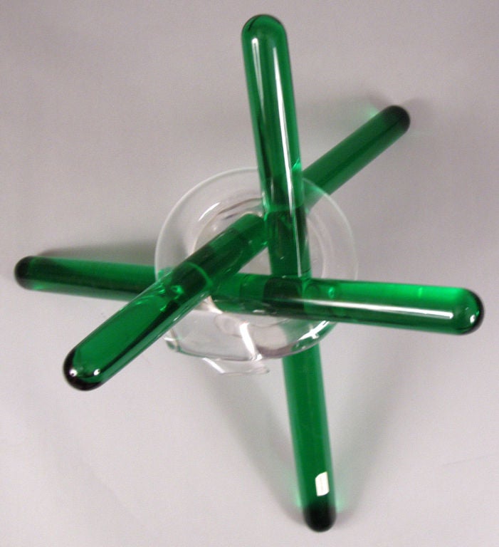 Dynamic French Glass 'Arlequin' Table by Maurice Barilone In Excellent Condition In Hudson, NY