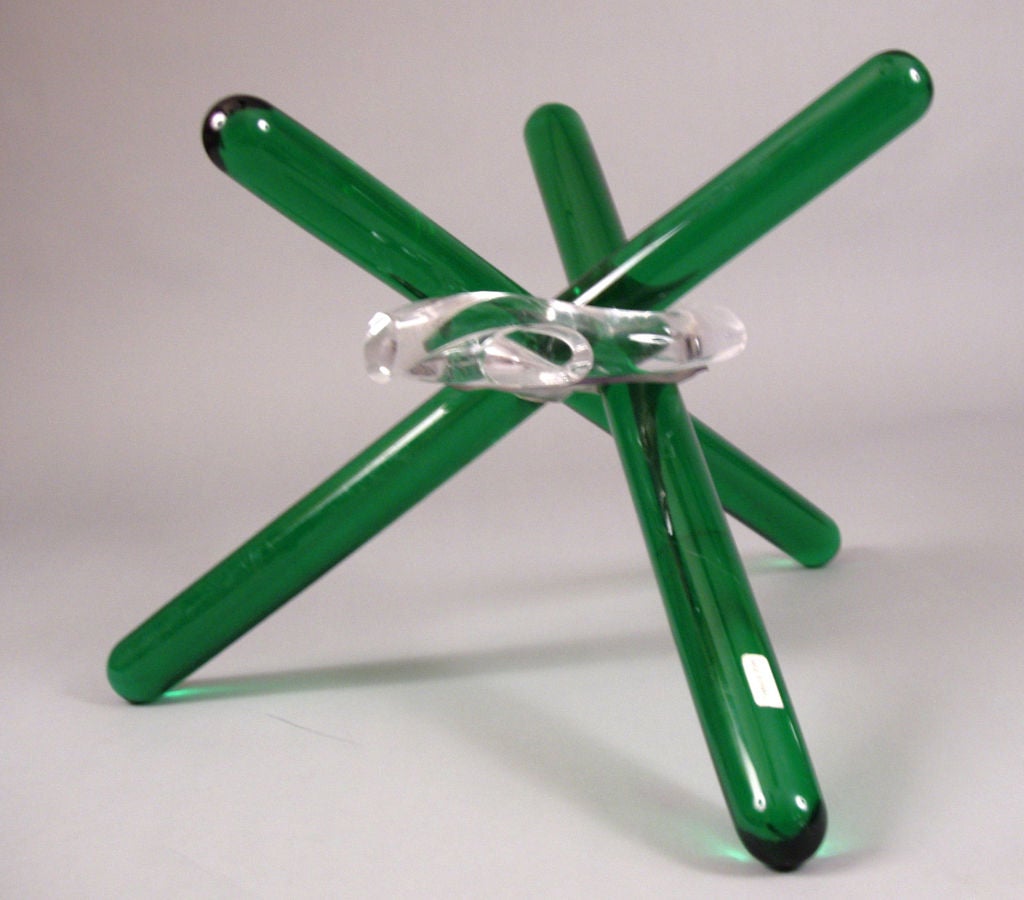 20th Century Dynamic French Glass 'Arlequin' Table by Maurice Barilone