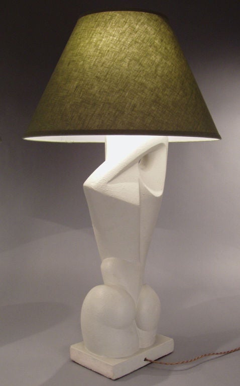 American Mid-Century Cubist Lamps by Frederick Weinberg