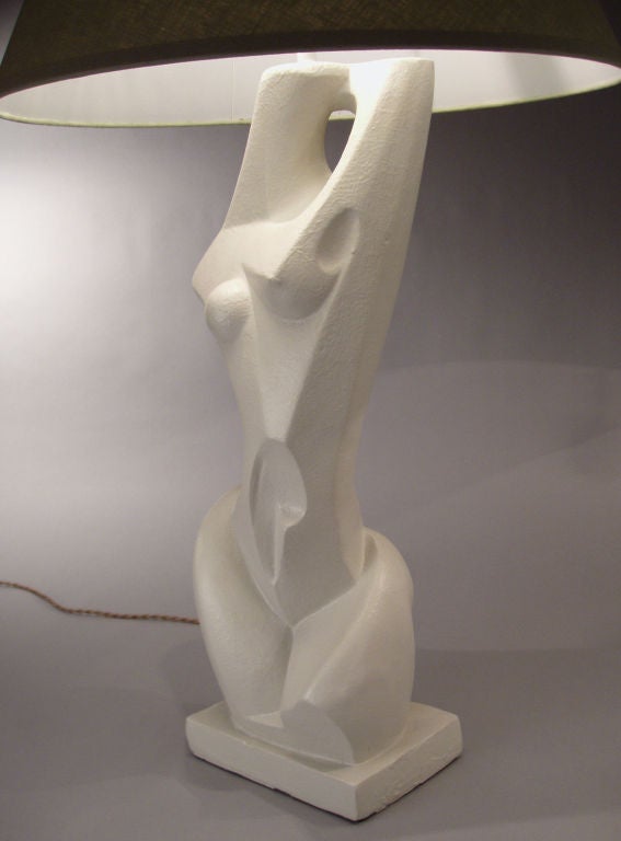 Mid-Century Cubist Lamps by Frederick Weinberg In Excellent Condition In Hudson, NY