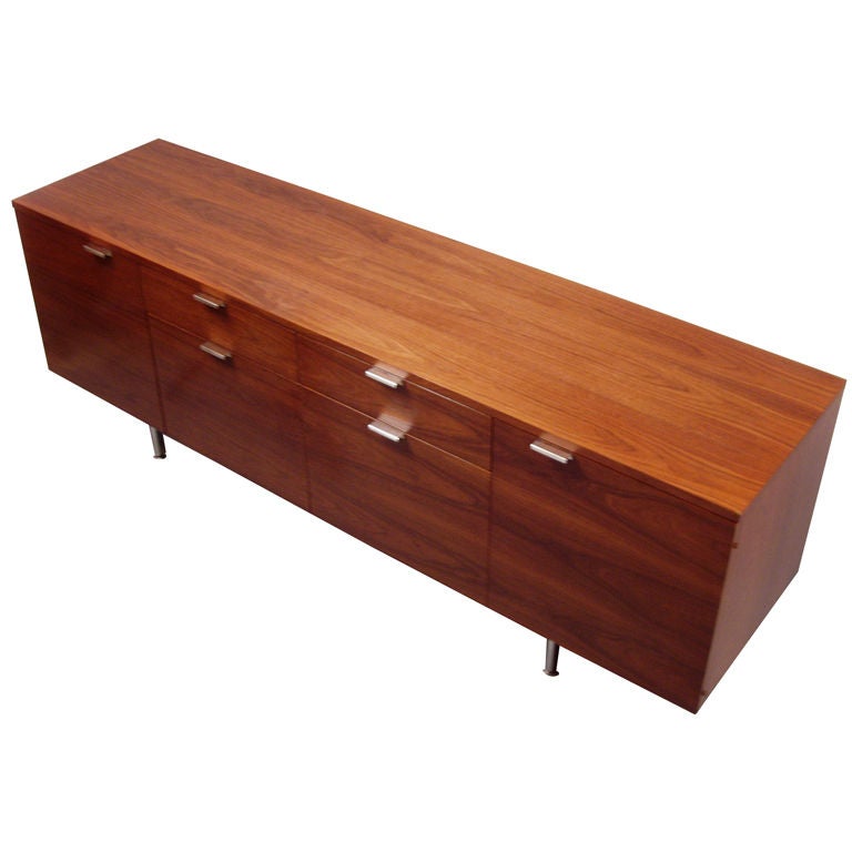 Walnut Credenza by Nelson for Herman Miller at 1stDibs