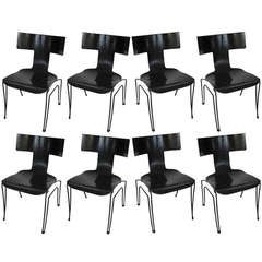 Set of Eight Anziano Chairs by Donghia