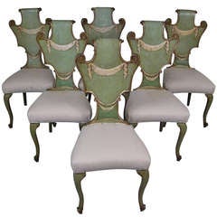 Set of Six 1940's Venetian Dining Chairs