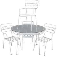 1940s Wrought Iron Wave Pattern Garden Set