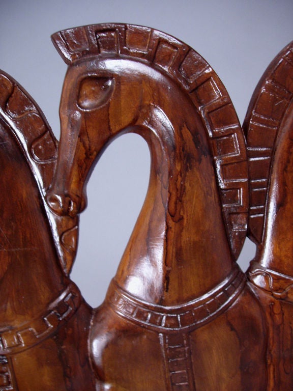 Mid-20th Century 'Three Horses' wall sculpture by Frederick Weinberg