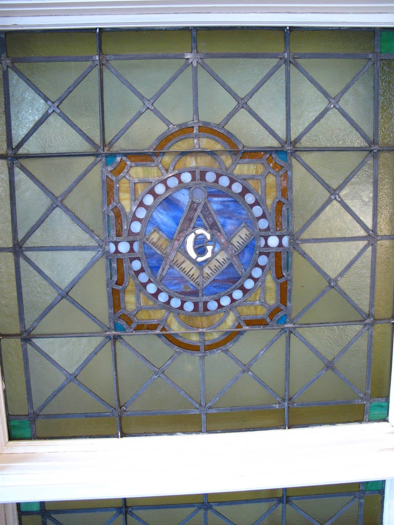 masonic stained glass windows for sale