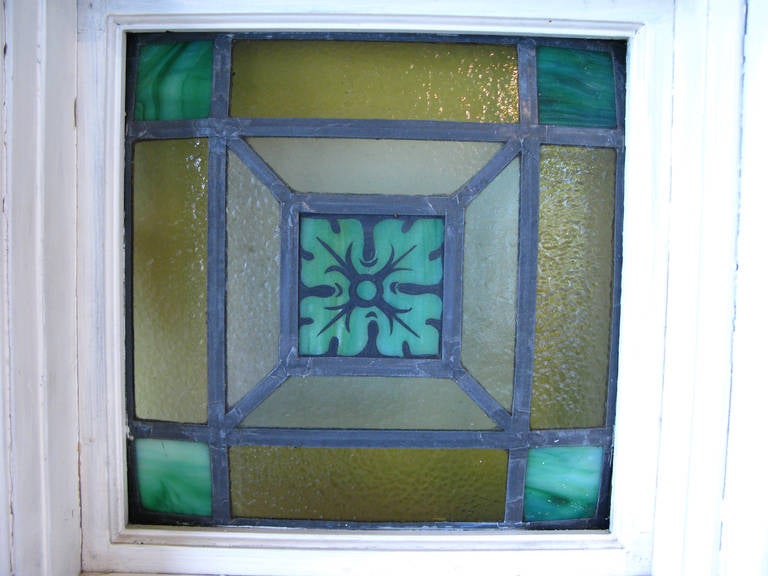 American Antique Stained Glass Masonic Lodge Window