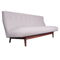 Classic Walnut Base Sofa by Jens Risom c. 1950