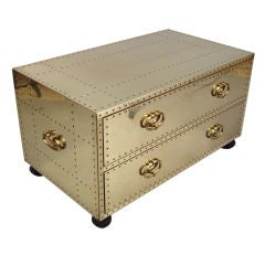 1970's Studded Brass Chest By Sarreid