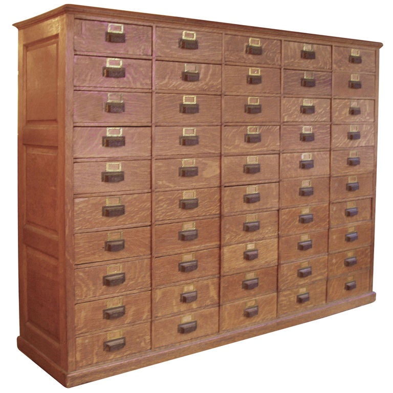 Antique Library Archivists 50 Drawer Chest at 1stDibs 50 drawer