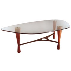 Rosewood & Glass Cocktail table by Edward Wormley for Dunbar