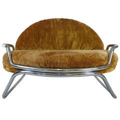 Modern 1960's Chrome Rocking Chair by Selig