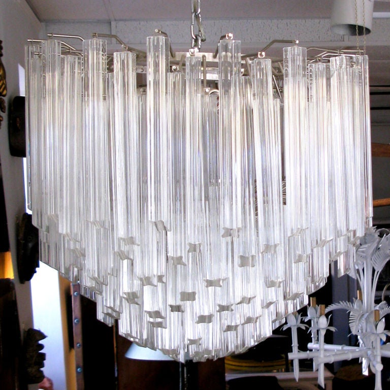 Outstanding Murano Crystal Glass Chandlier by Camer