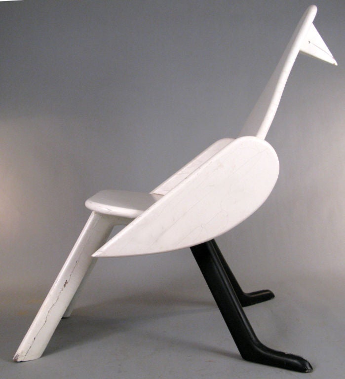 Late 20th Century 'Oiseaux Bois' Lacquered Bird Chair after Lalanne