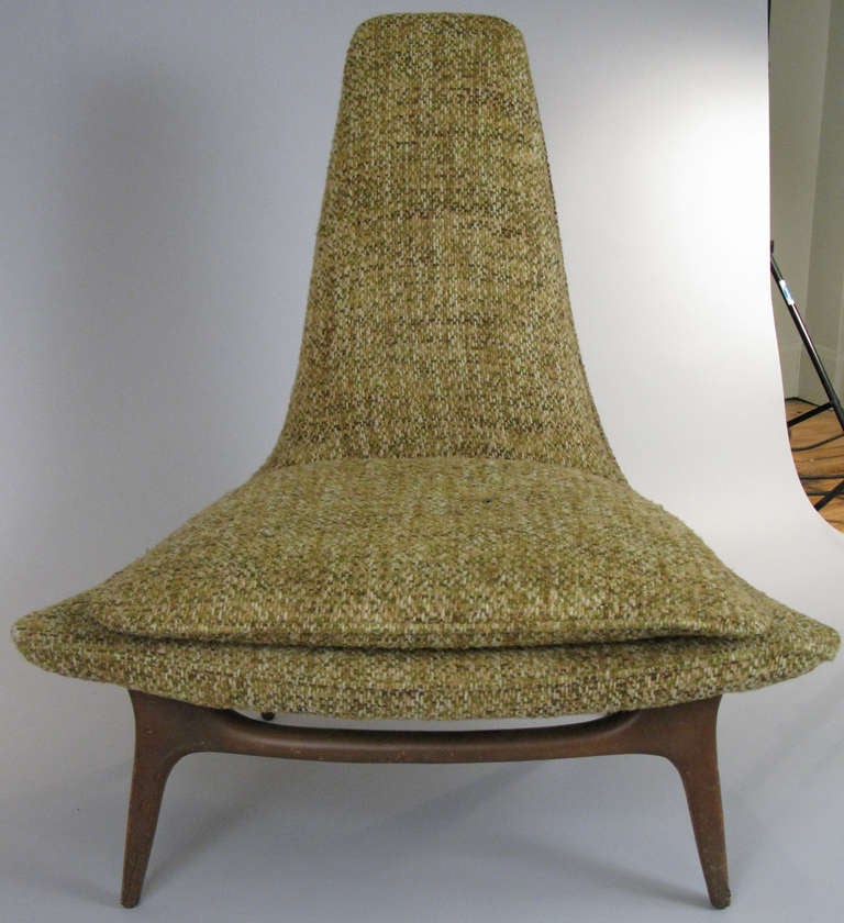 Mid-Century Modern Vintage High Back Sculptural Lounge Chair by Karpen