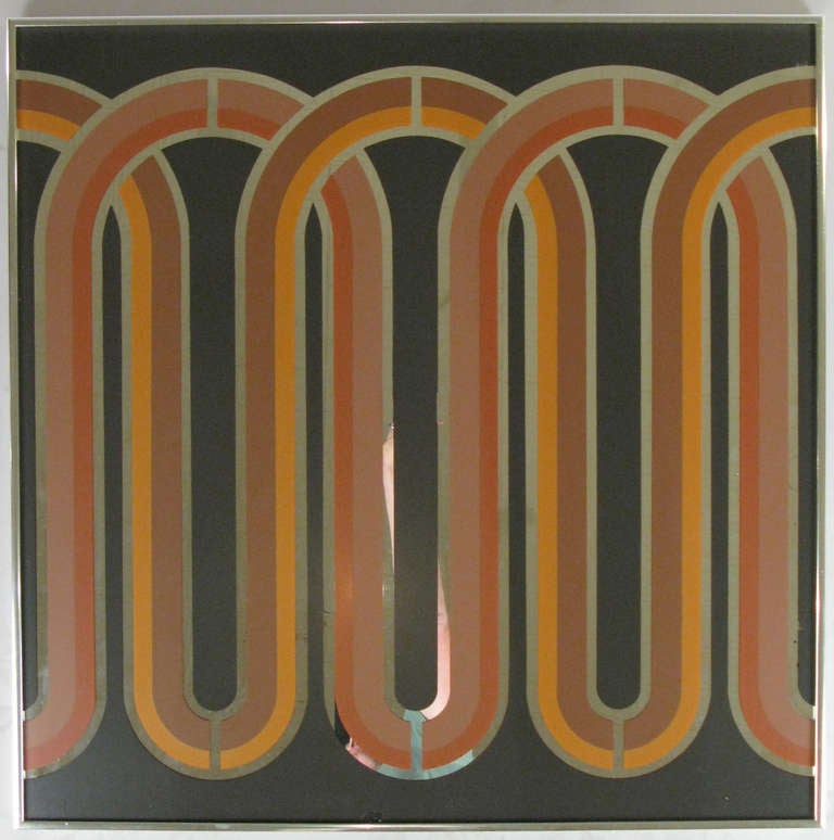 "Chain Reaction" Vintage Mirror Graphic Wall Panels