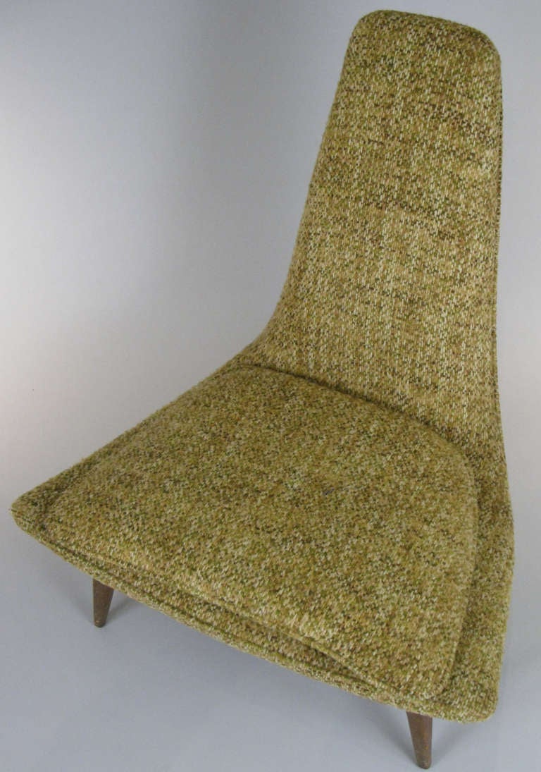 Vintage High Back Sculptural Lounge Chair by Karpen In Good Condition In Hudson, NY