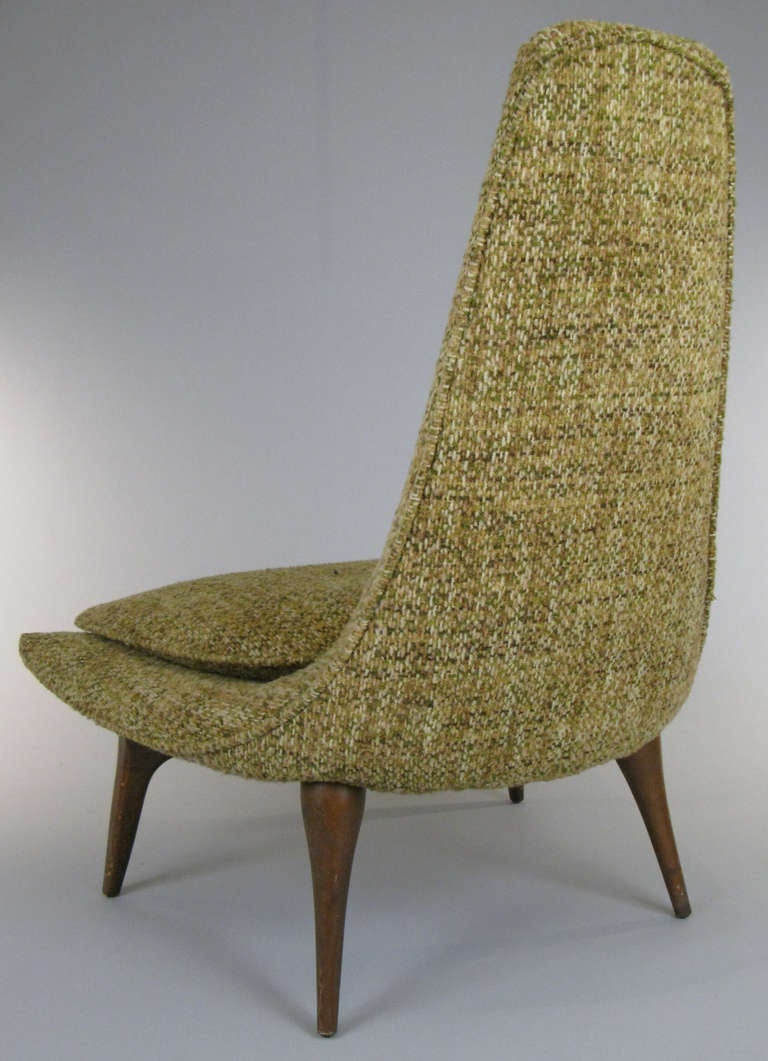 Mid-20th Century Vintage High Back Sculptural Lounge Chair by Karpen