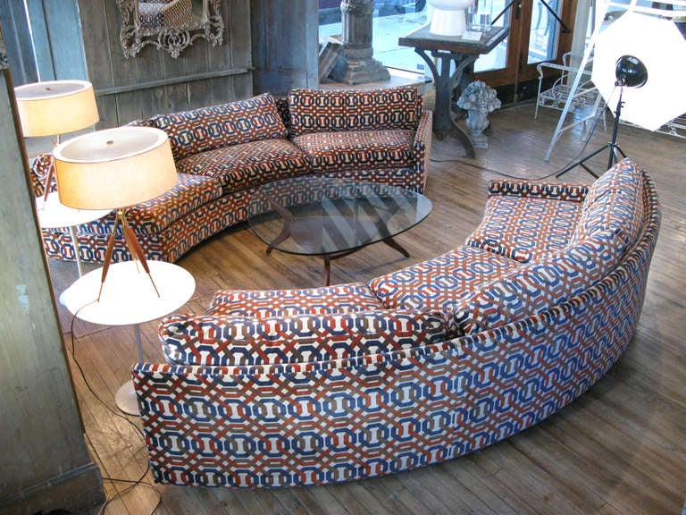 Late 20th Century Semi Circular Curved Sectional Sofa by Milo Baughman