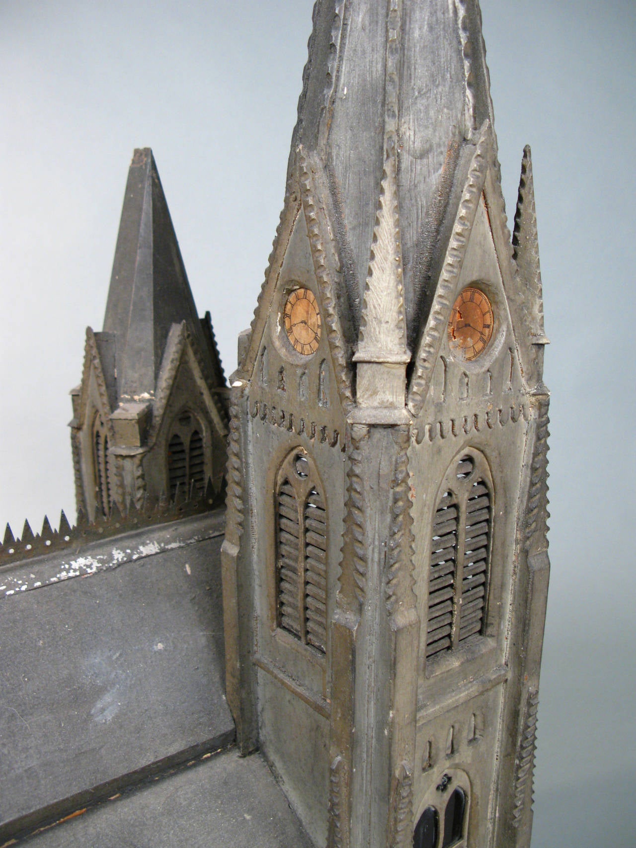 Handgefertigtes Kirchenmodell aus dem 19 2