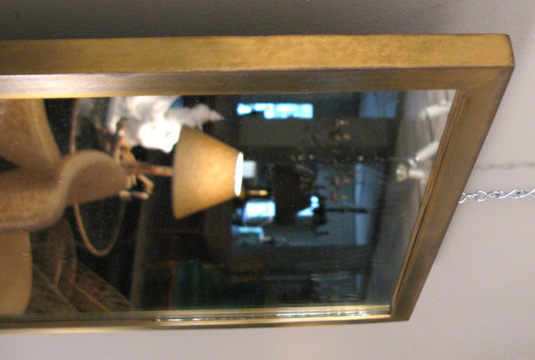 Elegant Modern Brass Console & Mirror by Paul McCobb 1