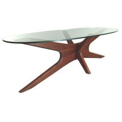 Sculptural Walnut Cocktail Table by Adrian Pearsall