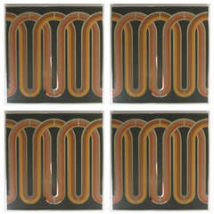 "Chain Reaction" Vintage Mirror Graphic Wall Panels