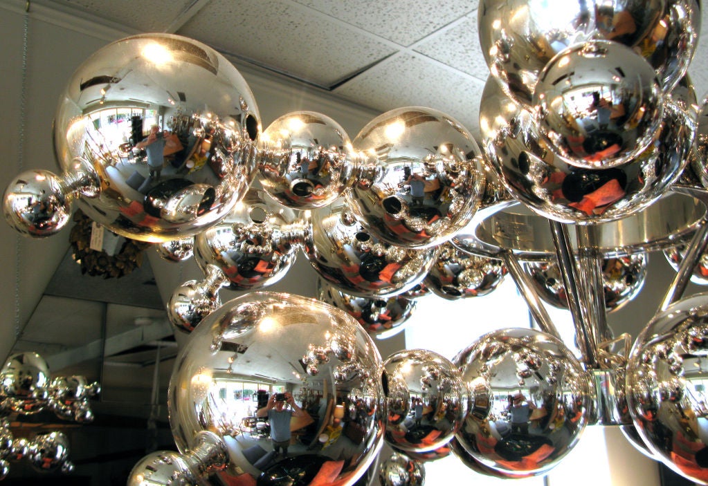French 'Bubble' Chandelier in Glass by Luc Gensollen