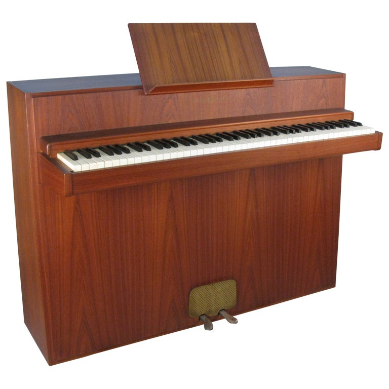 Danish Teak Piano by Andreas Christensen at 1stDibs