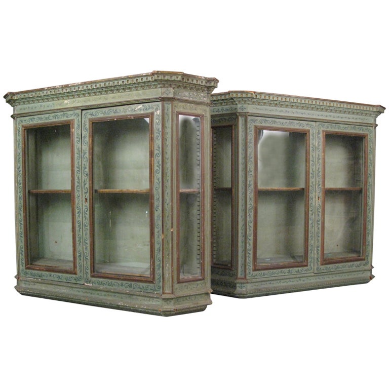 Pair of 19th Century Italian HandPainted Wall at 1stDibs