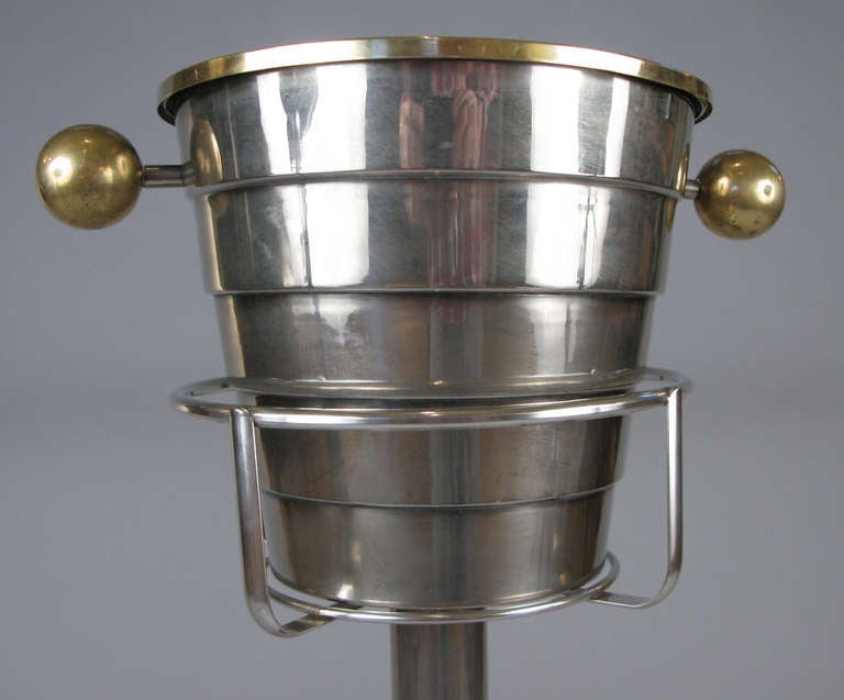 Mid-Century Modern Modern Champagne Bucket & Stand by Laslo for Towle