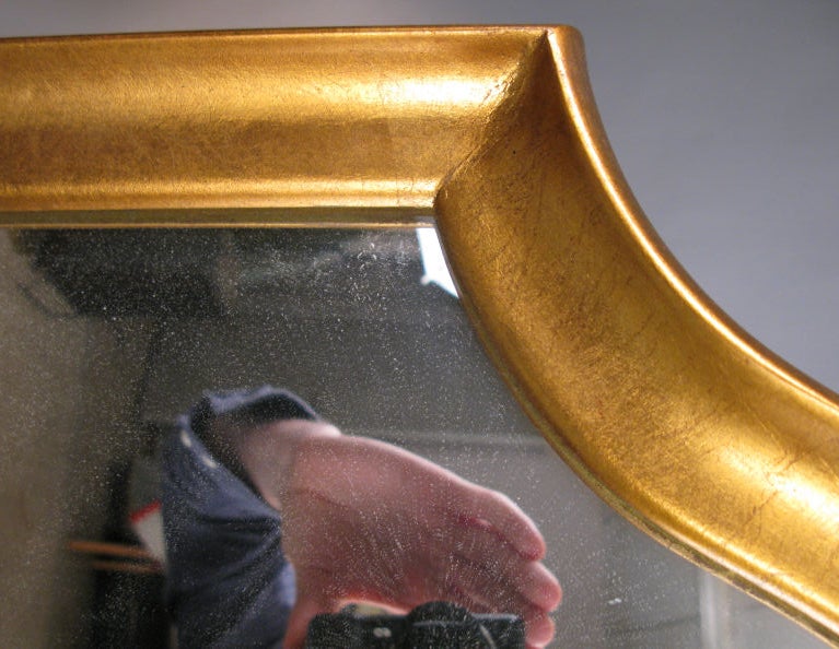 Elegant Gold Leaf Mirror  In Good Condition In Hudson, NY