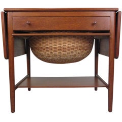 Used Hans Wegner Teak Sewing Table