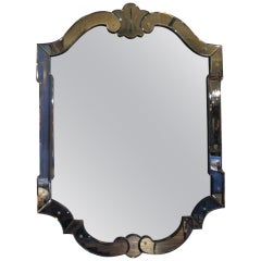 Vintage Venetian Scroll Edge Mirror