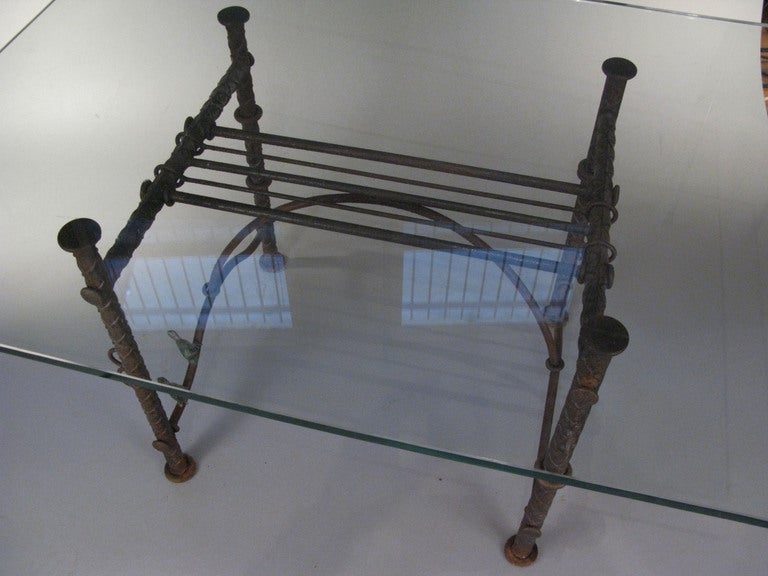 Iron & Bronze Table by Ilana Goor In Excellent Condition In Hudson, NY
