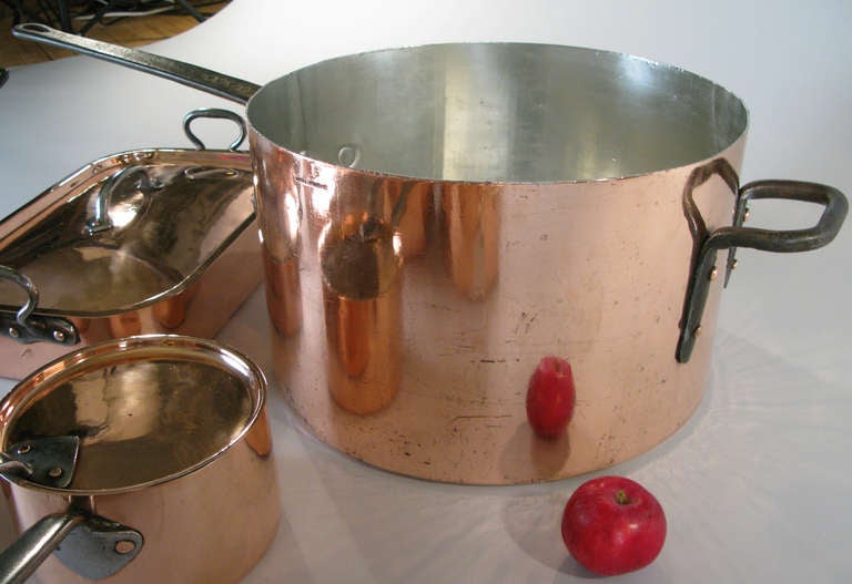 Collection of Antique French & English Copper Cookware 2