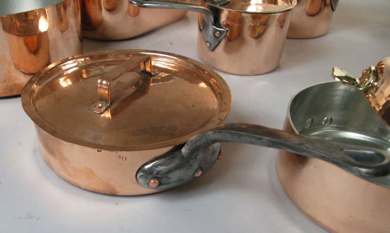 Collection of Antique French & English Copper Cookware 3