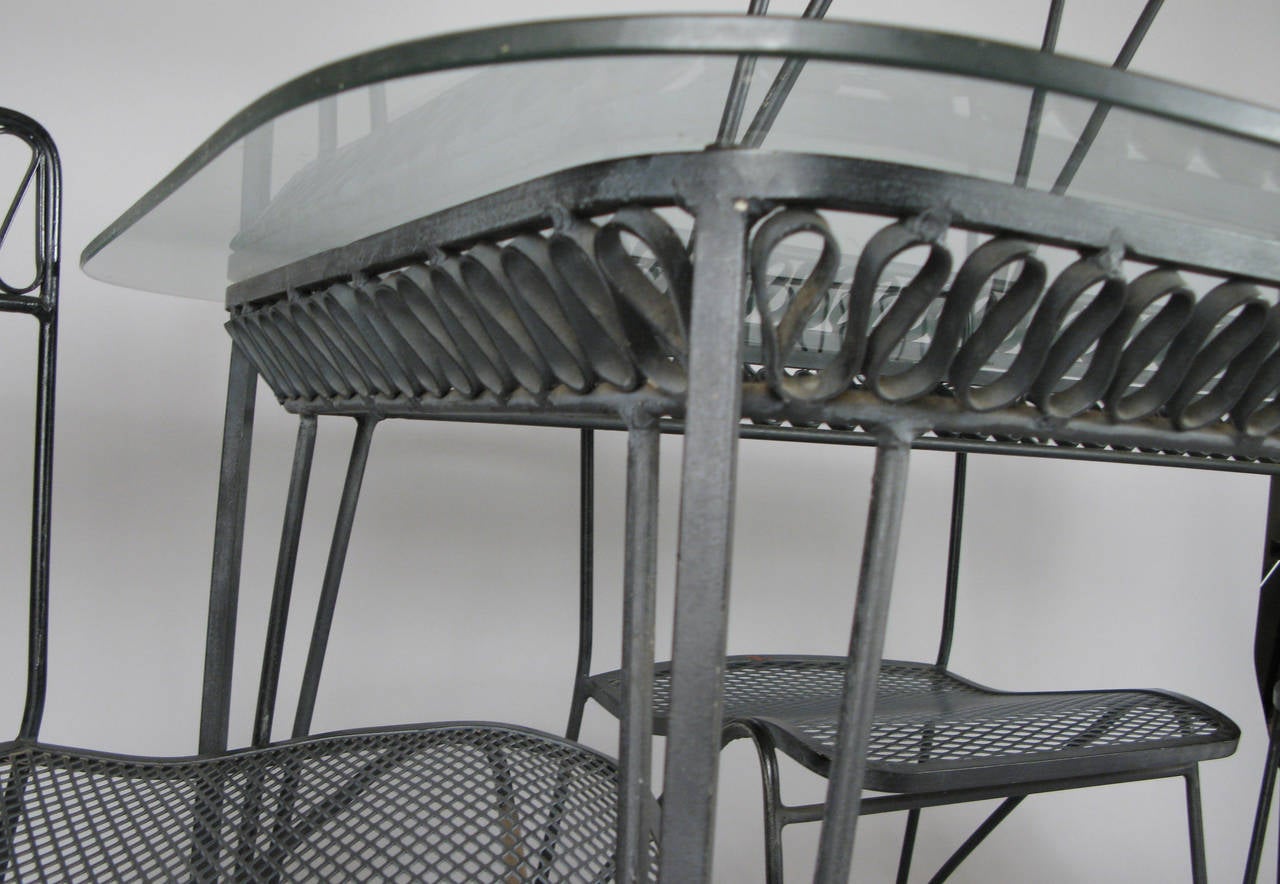 1950s Wrought Iron Dining Set by Tempestini for Salterini 1
