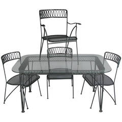 1950s Wrought Iron Dining Set by Tempestini for Salterini