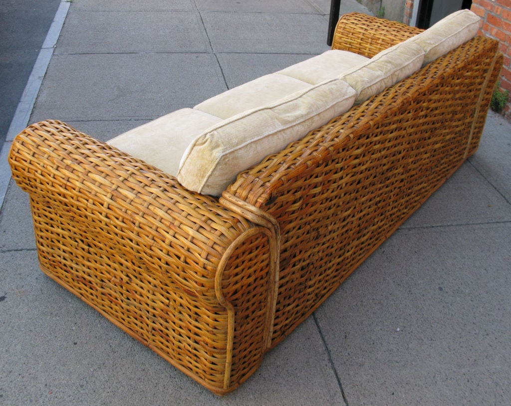 American Woven Rattan Sofa by Ralph Lauren